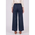 Fresh Flower pantalone in popeline di cotone con fondo traforato FD630 [9347fc26]