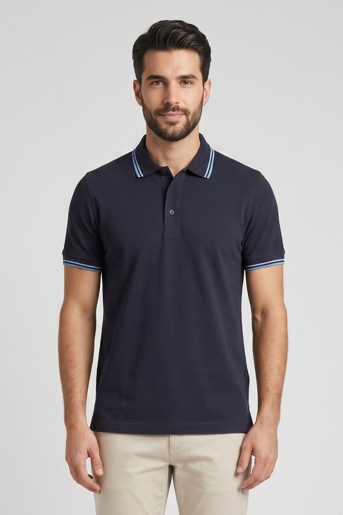 Guy polo in piquet di cotone Cabrio717t-pc M49902 [ac0f17f6]