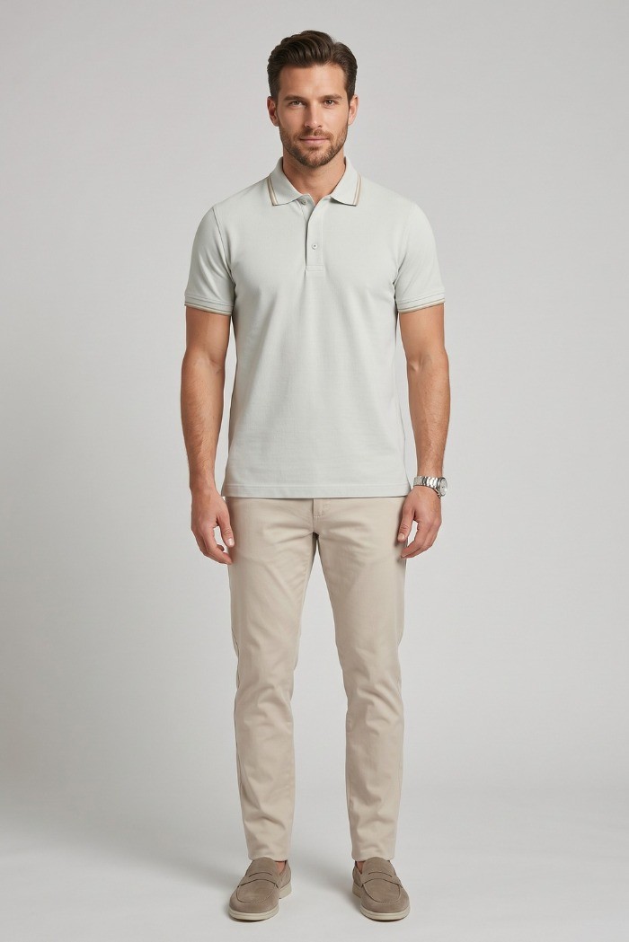 Guy polo in piquet di cotone Cabrio717t-pc M49902 [07f986bb]