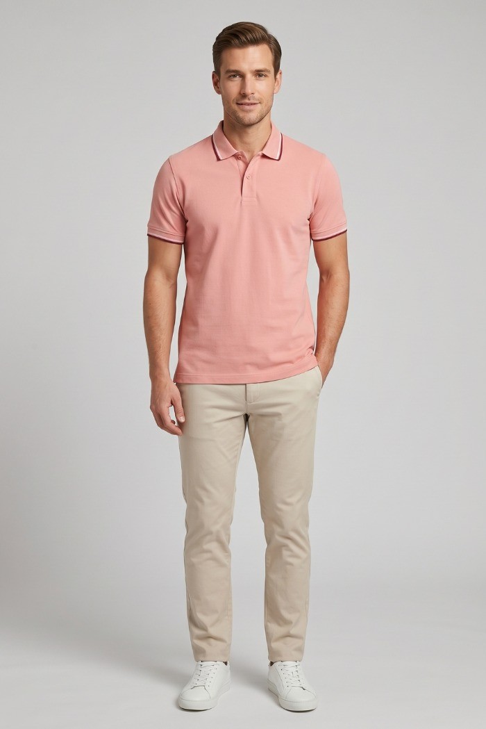 Guy polo in piquet di cotone Cabrio717t-pc M49902 [814bdb33]