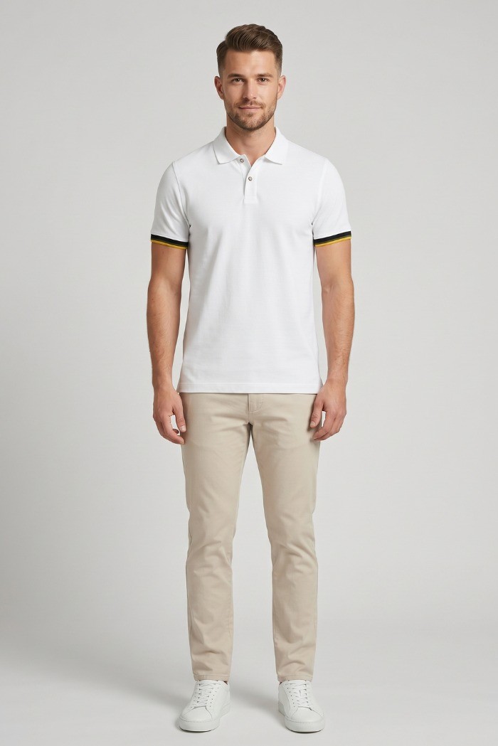 Guy polo in piquet di cotone Cabrio902x-pc M49904 [212707e2]