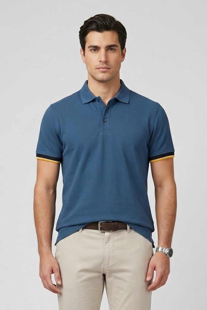 Guy polo in piquet di cotone Cabrio902x-pc M49904 [6152c81b]