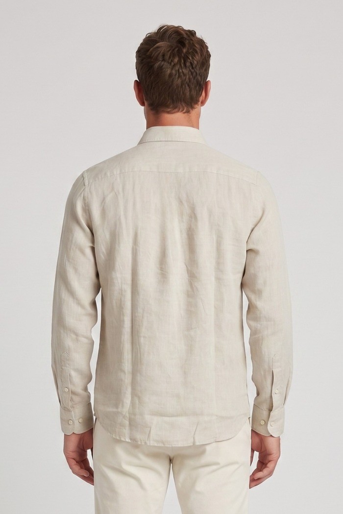 Guy camicia in lino Custom910n-1211 M50088 [e976407f]