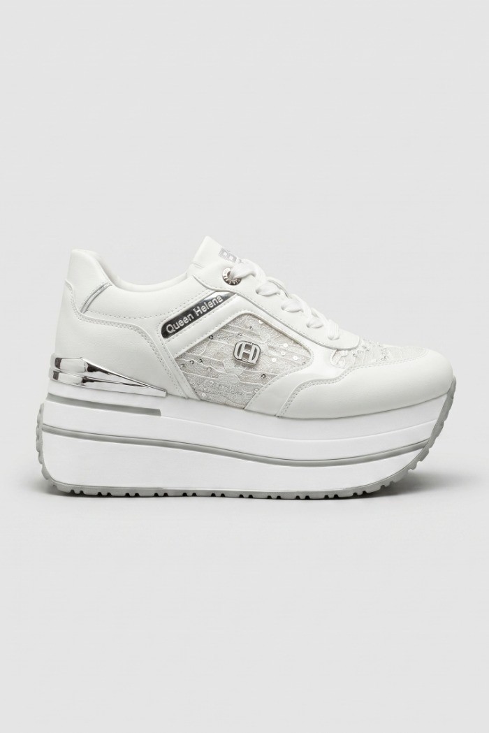 Queen Helena sneaker platform con dettaglio pizzo X34-48 [92ba1d35]