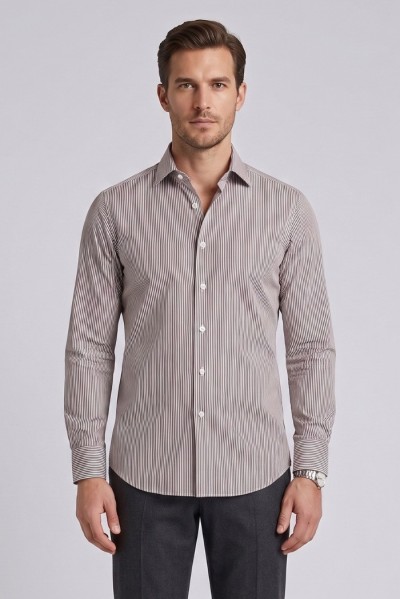 Filippo Gelsi camicia slim fit in cotone rigato 027-3F6 — 805219040078713_1