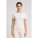 Fresh Flower maglia girocollo mezza manica con applicazioni FD469 [9f361059]