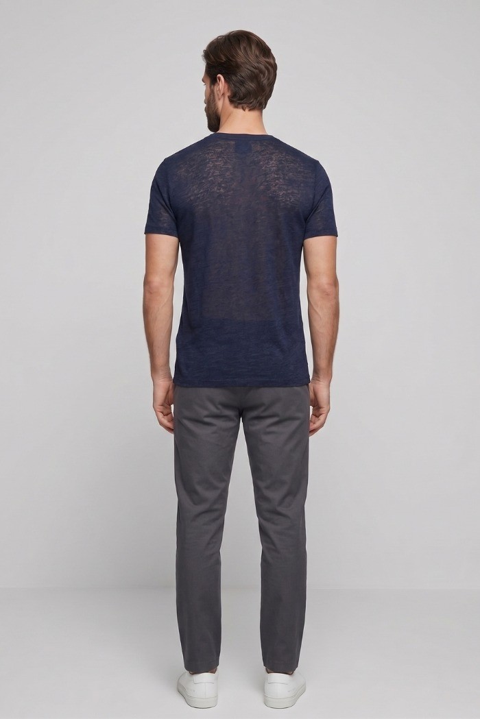 Urban Ring maglia girocollo in misto lino e cotone extra fine UR1110015 [a9a64e01]