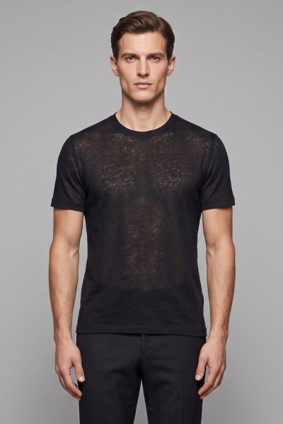 Urban Ring maglia girocollo in misto lino e cotone extra fine UR1110015 [c09c0f86]