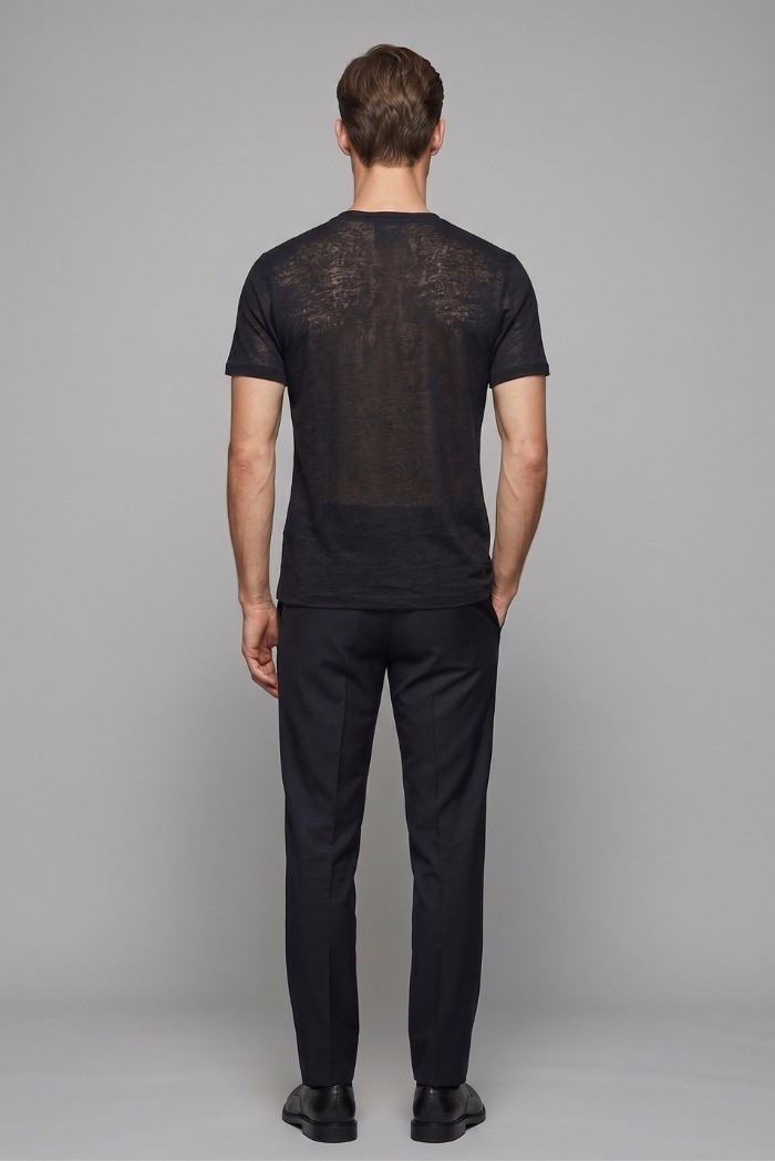 Urban Ring maglia girocollo in misto lino e cotone extra fine UR1110015 [19ba4c8b]