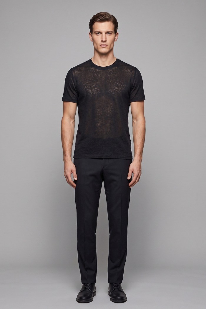 Urban Ring maglia girocollo in misto lino e cotone extra fine UR1110015 [aea78d8f]