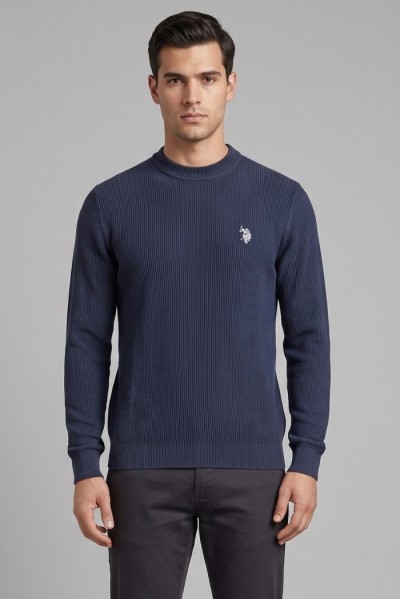 US Polo ASSN maglia girocollo con logo ricamato James US43173001 — 805219040079698_1