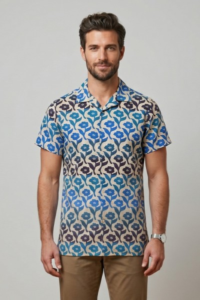 Guy camicia collo cubano a fantasia Custom930-cent M50098 [ca4f68af]