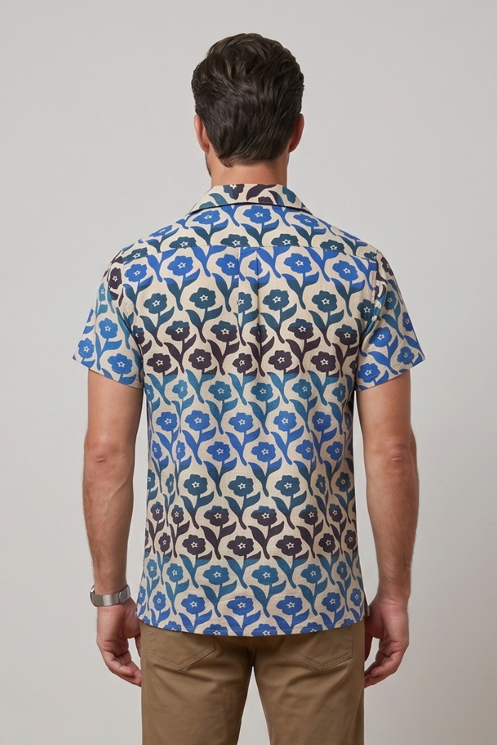 Guy camicia collo cubano a fantasia Custom930-cent M50098 [13692ba2]