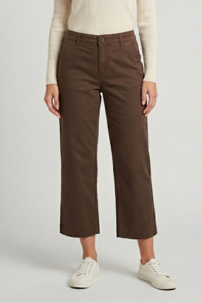 Fresh Flower bermuda ampio in gabardina di cotone stretch FD702 — 805219040078605_1