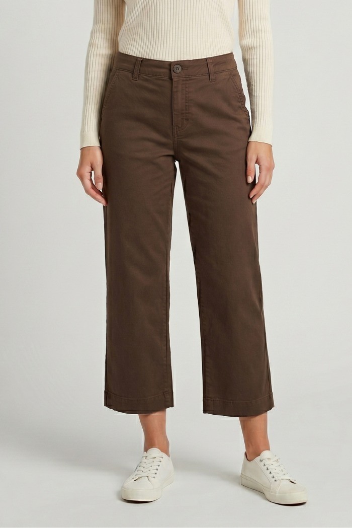 Fresh Flower bermuda ampio in gabardina di cotone stretch FD702 [fb079b12]
