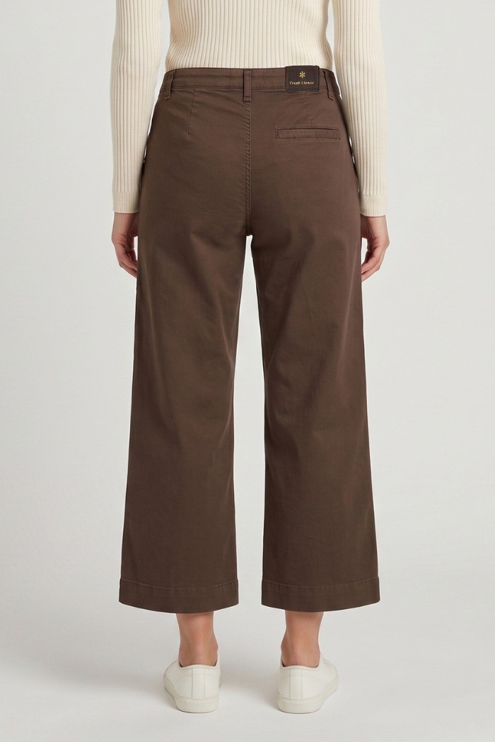 Fresh Flower bermuda ampio in gabardina di cotone stretch FD702 [2221d81f]