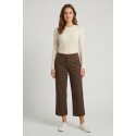 Fresh Flower bermuda ampio in gabardina di cotone stretch FD702 [953c191b]