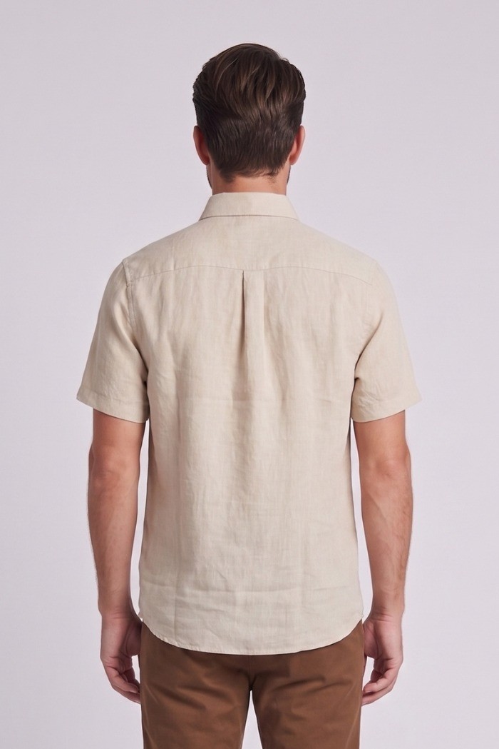 Lyle & Scott camicia mezza manica in lino SW2411V [dfdb0579]