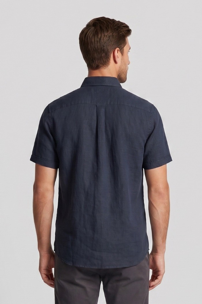 Lyle & Scott camicia mezza manica in lino SW2411V [60131876]
