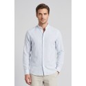 Sartor camicia coreana rigata in misto lino e cotone Parigi-s-6 [3f8842e4]