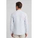 Sartor camicia coreana rigata in misto lino e cotone Parigi-s-6 [e6ae01e9]
