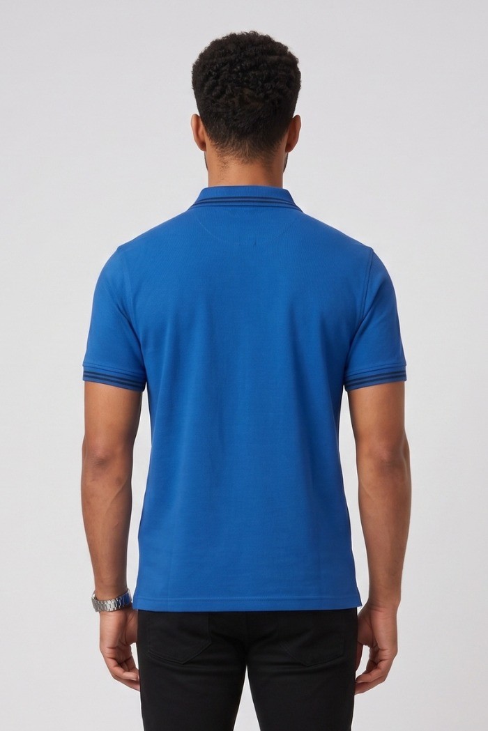 Markup polo in piquet di cotone con dettagli a contrasto MK11002 [9a76e134]
