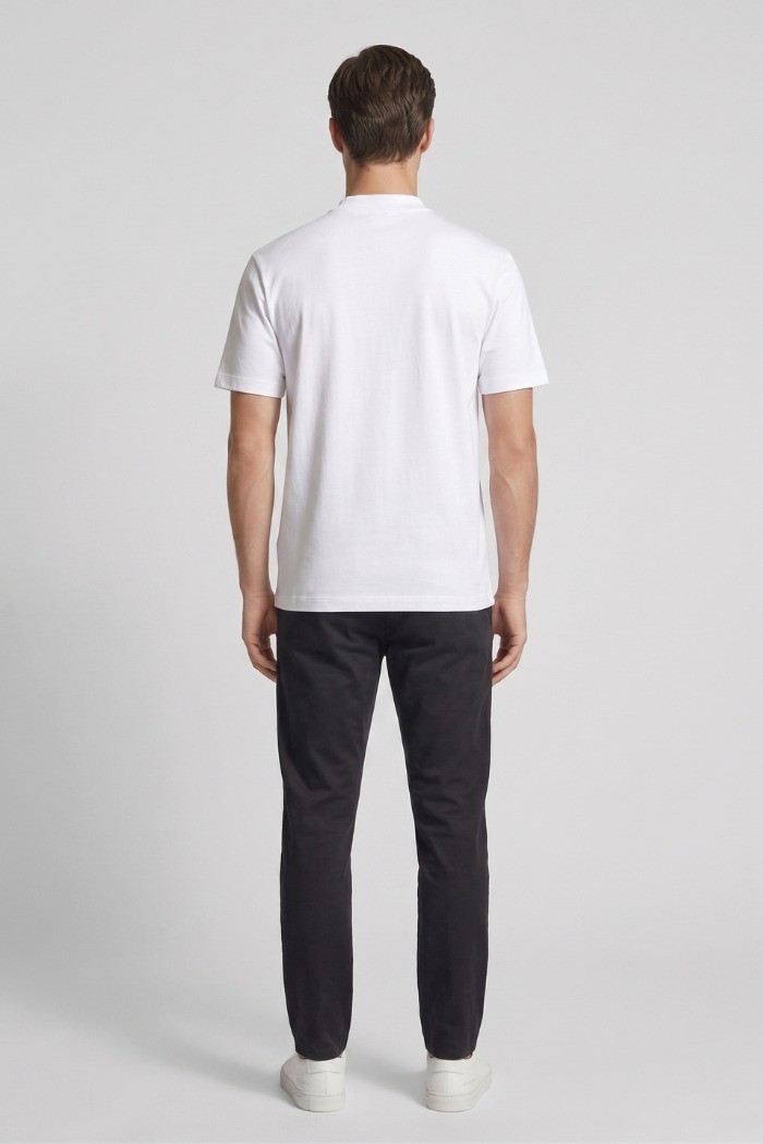 4US Paciotti t-shirt girocollo in cotone con logo a rilievo 4USTS1166 [d2e3715a]