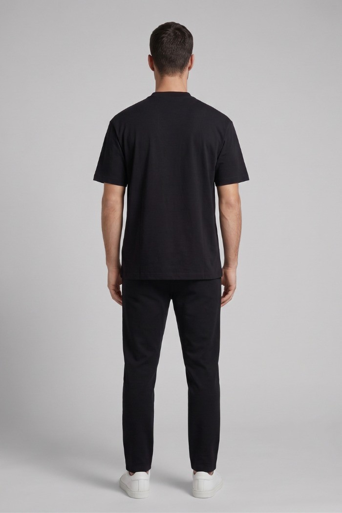 4US Paciotti t-shirt girocollo in cotone con logo a rilievo 4USTS1166 [f9e1c9d6]