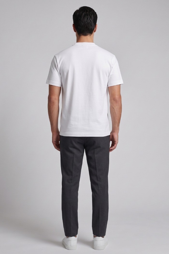 4US Paciotti t-shirt girocollo in cotone con logo a rilievo 4USTS1135 [22f9216c]