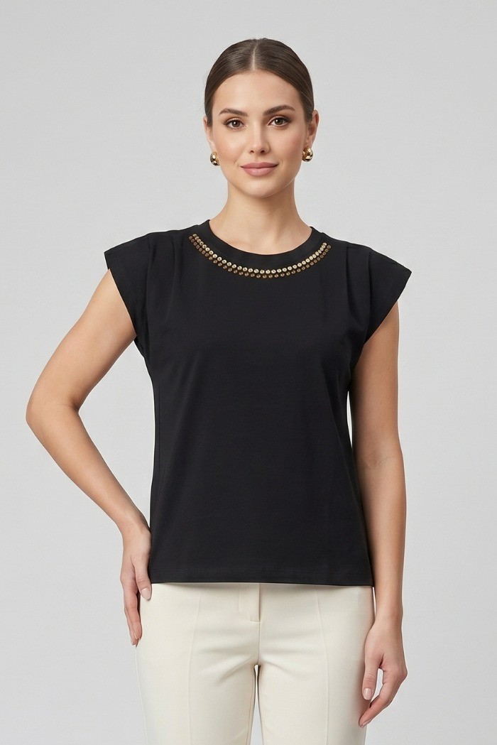 Markup t-shirt in cotone con applicazioni MW1610011 [59c463ae]