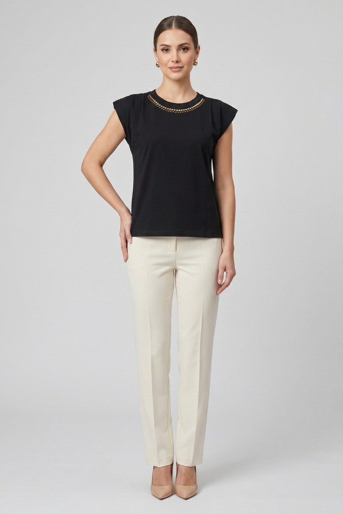 Markup t-shirt in cotone con applicazioni MW1610011 [37ffe1a7]