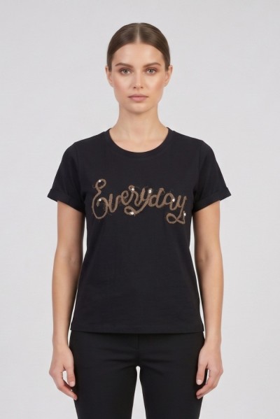 PDK t-shirt in cotone con stampa patch 056930 — 805219040079544_1