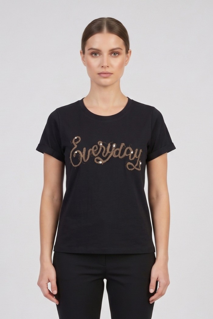 PDK t-shirt in cotone con stampa patch 056930 [3a78d849]