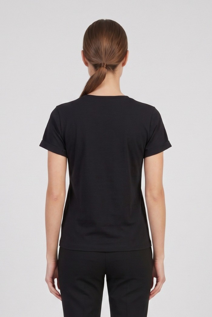 PDK t-shirt in cotone con stampa patch 056930 [e35e9b44]