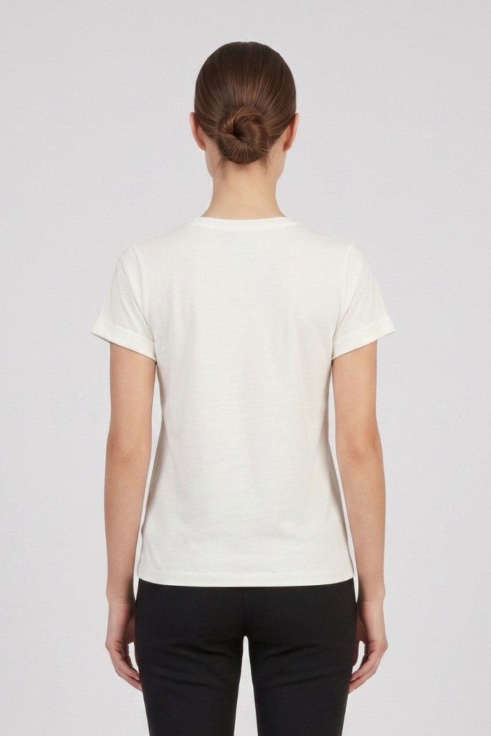 PDK t-shirt in cotone con stampa patch 056930 [8a3de88d]
