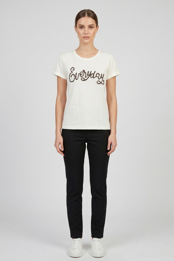 PDK t-shirt in cotone con stampa patch 056930 [3d202989]