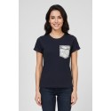 PDK t-shirt in cotone con taschino in pizzo 056932 [f269f2d8]