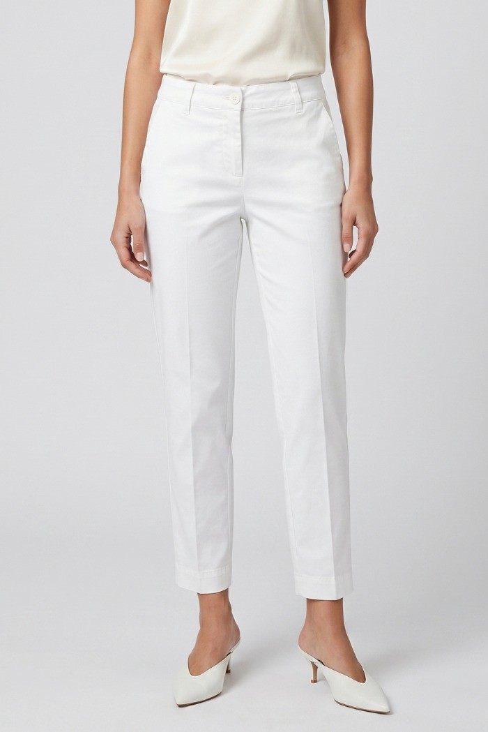 Fresh Flower pantalone capri in cotone stretch FD701 [da081ee2]