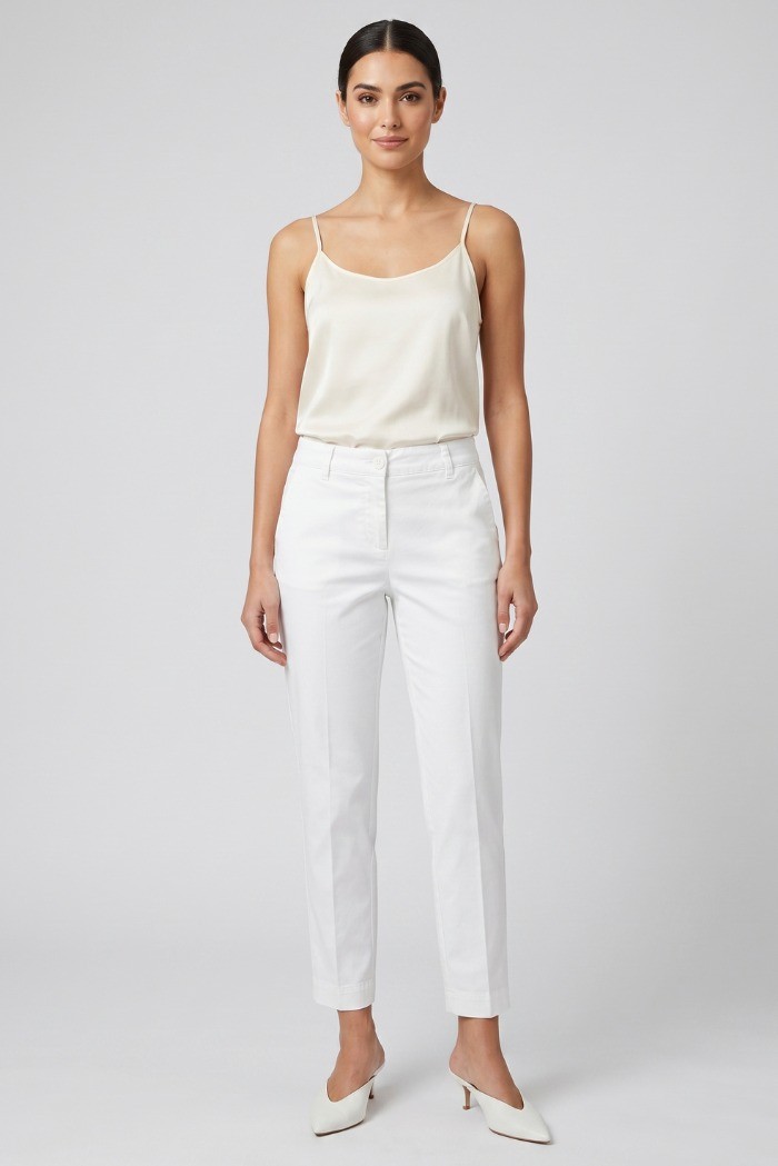 Fresh Flower pantalone capri in cotone stretch FD701 [b4339ceb]