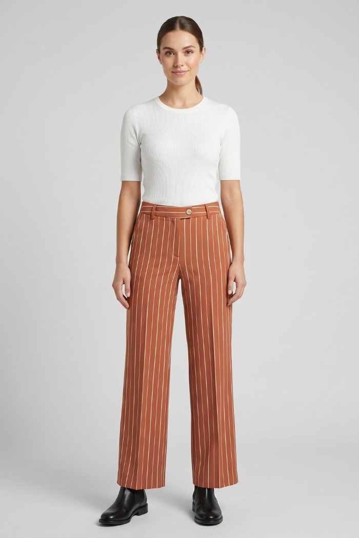 Fly Girl pantalone a righe in tessuto elasticizzato 31175/02 [b8b8c200]