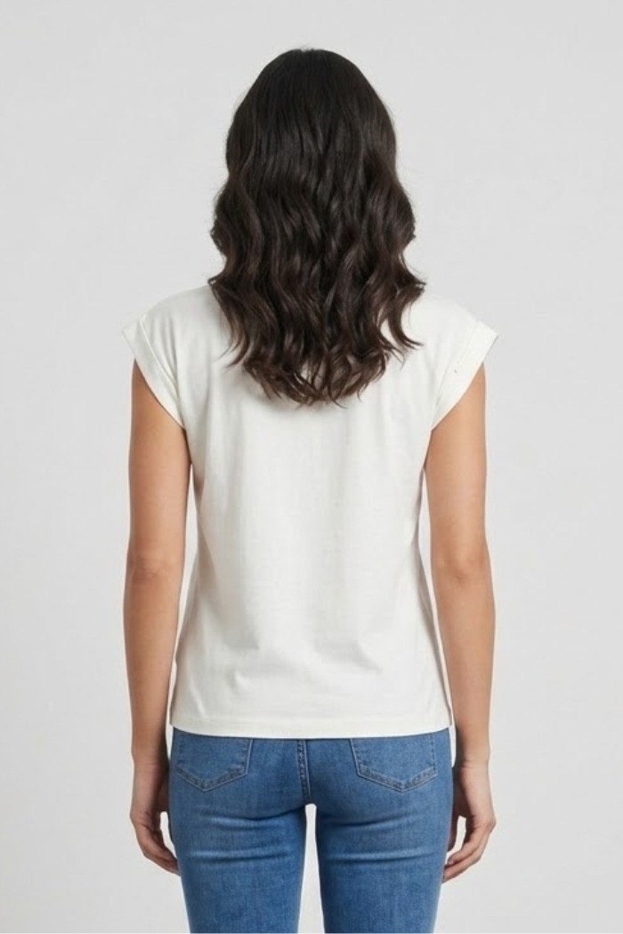 Fly Girl t-shirt giromanica in cotone stretch 11694/04 [54b2eae7]