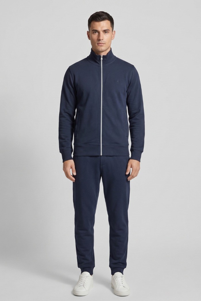 Guy felpa full zip con logo ricamato Mondial494n-30f M49908 [5ea2ef8d]