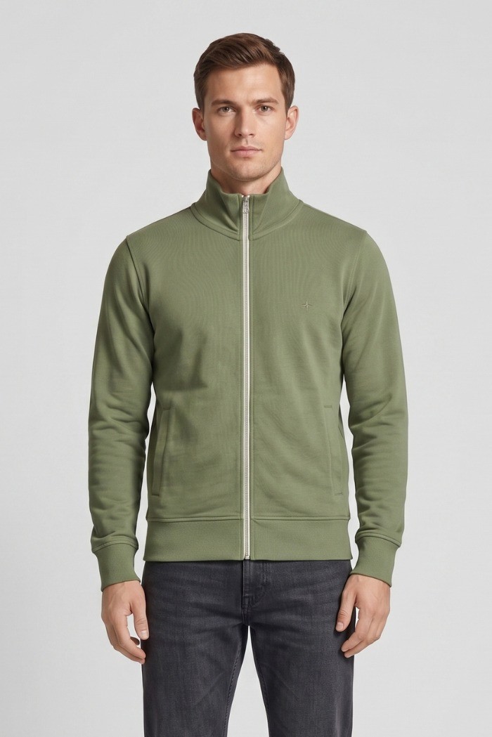 Guy felpa full zip con logo ricamato Mondial494n-30f M49908 [cae1bf67]