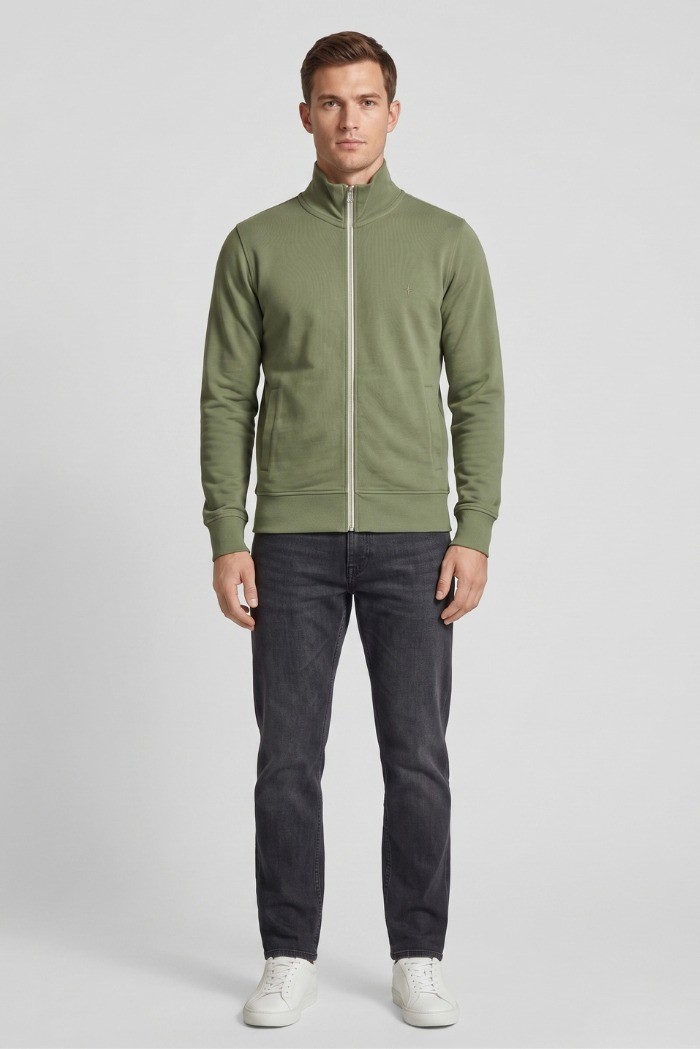 Guy felpa full zip con logo ricamato Mondial494n-30f M49908 [a4da3d6e]