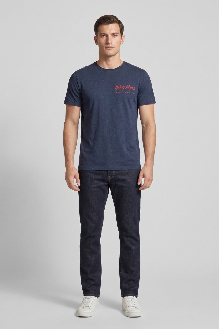 Guy t-shirt in jersey di cotone con orli vivi Cabrio119-sb M49890 [c7ddc0ef]