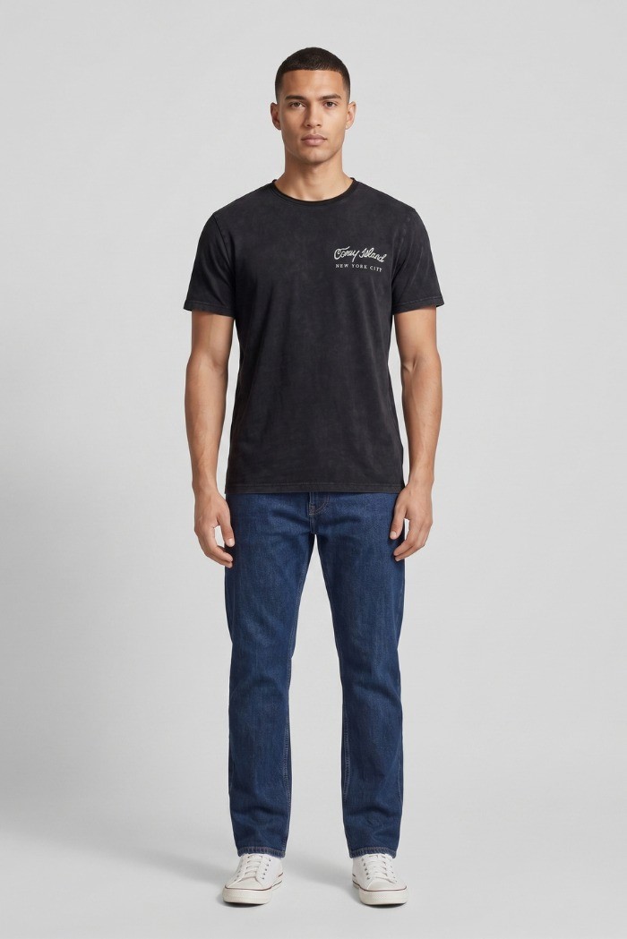 Guy t-shirt in jersey di cotone con orli vivi Cabrio119-sb M49890 [77c1c265]