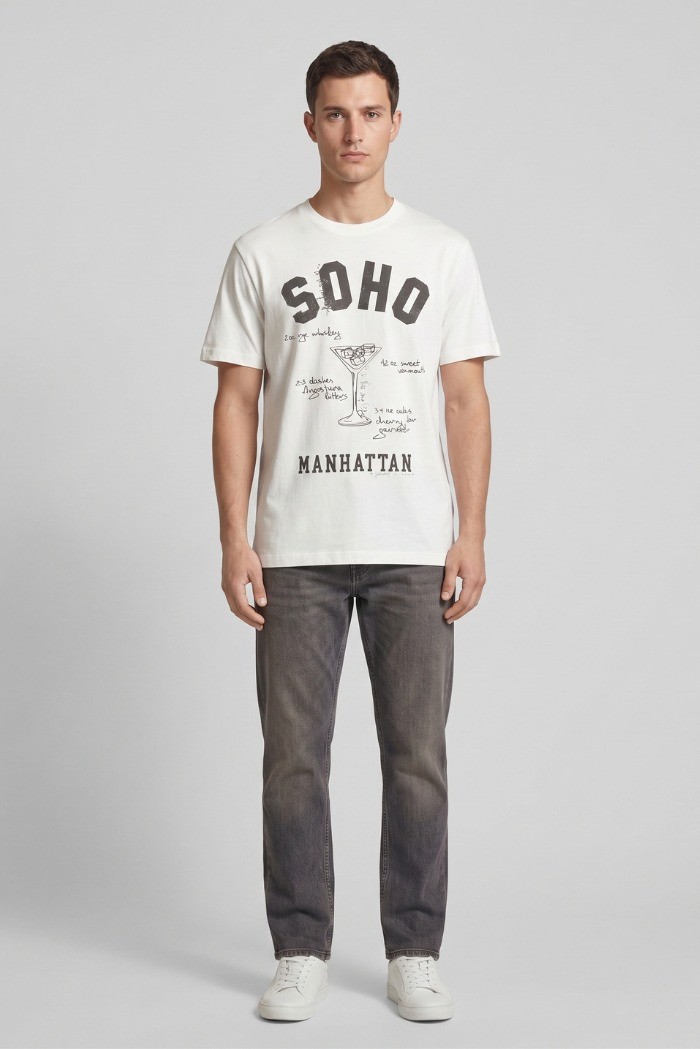 Guy t-shirt in jersey di cotone con stampa Cabrio110-jr M49877 [24ce52f2]
