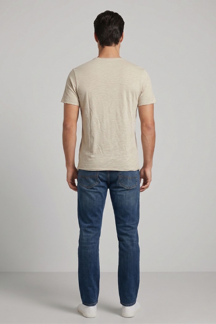 Guy t-shirt in jersey di cotone con orli vivi Cabrio120-sb M49891 [57309493]