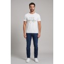 Guy t-shirt in jersey di cotone con orli vivi Cabrio120-sb M49891 [c4fbf29e]