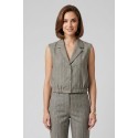 PDK gilet in misto lino e viscosa 057041 [eba5014c]